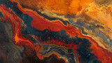 Vibrant Natural Lava Rivers of an Alien World Captured. Beautiful Abstract.