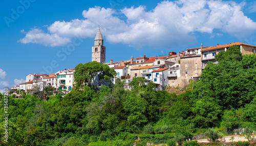 Panoramic view to the village Vrbnik on the island Krk in Croatia © EKH-Pictures