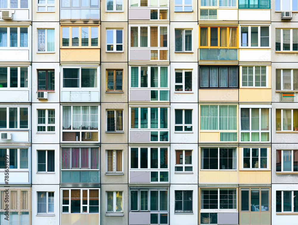 Multicolored Building Windows