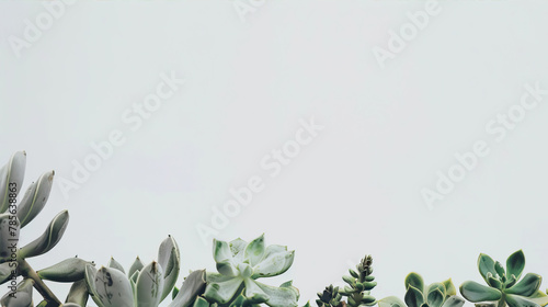 Wallpaper Mural Beige background with frame of succulents
 Torontodigital.ca
