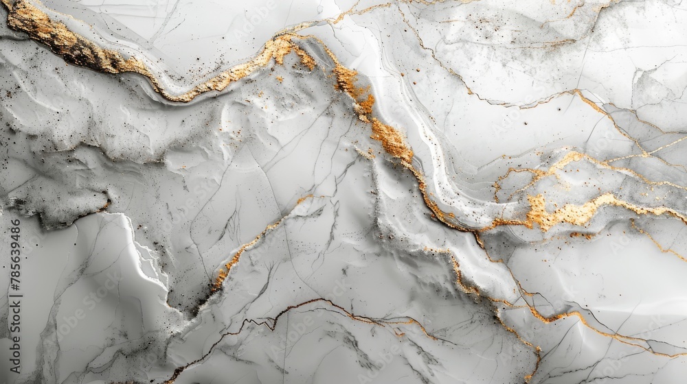 Close Up of Marble Surface With Gold Accents