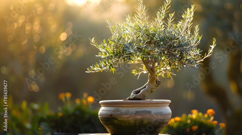 Nurturing Early Growth: An Olive Tree In Its Youth Thrives with Dedicated Care and Companion Planting photo