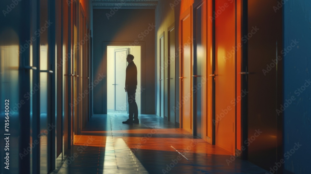 dream where a person unlocking a series of doors in a long corridor, behind each door lies an aspect of themselves they have yet to discover or accept