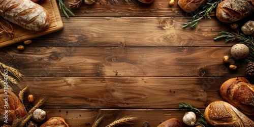 Assorted Fresh Baked Bread on Wooden Table