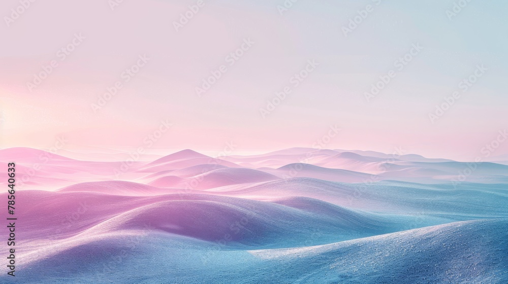 A tranquil setting with cards drifting in the breeze, mingling with pastel hills in shades of mauve, dusty rose, and soft blue-gray, reflecting life's unpredictability. - obrazy, fototapety, plakaty 