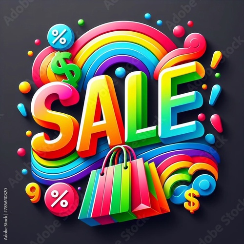 Colorful "Sale" sign