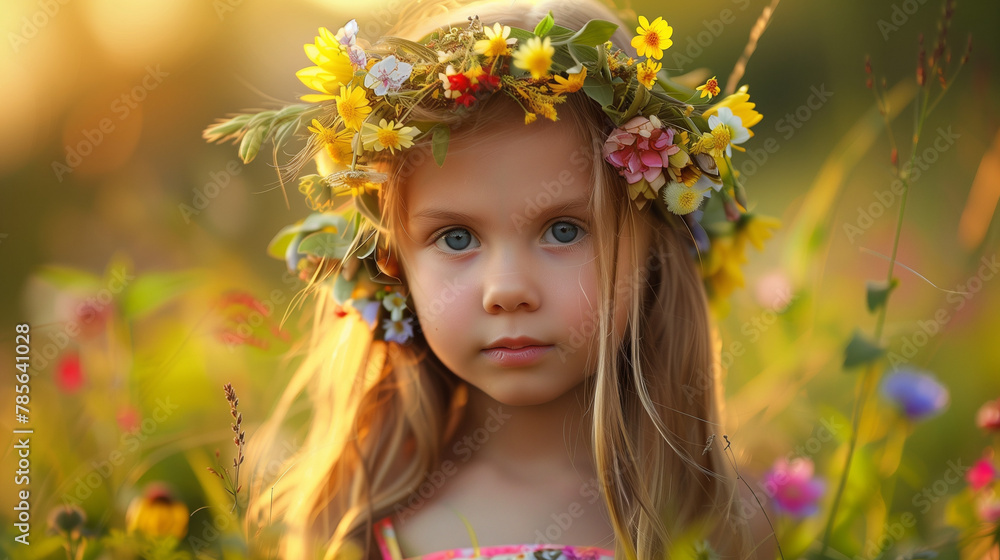 girl in a field of flowers girl in a field of flowers