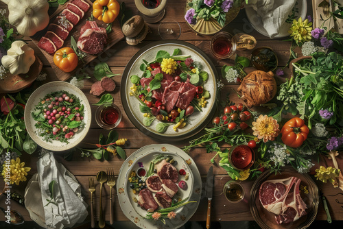 Artisanal Butchery Feast Table Display