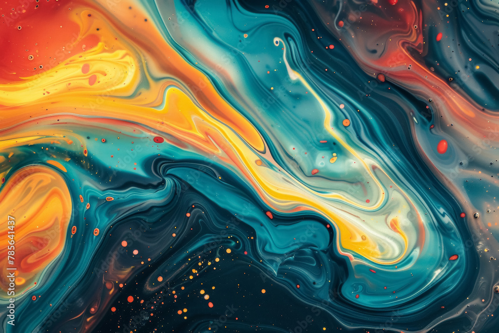 Abstract Liquid Art with Swirling Colors Abstract Liquid Art with Swirling Colors