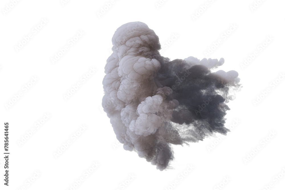 Cannon explosion on transparent background Cannon explosion on transparent background