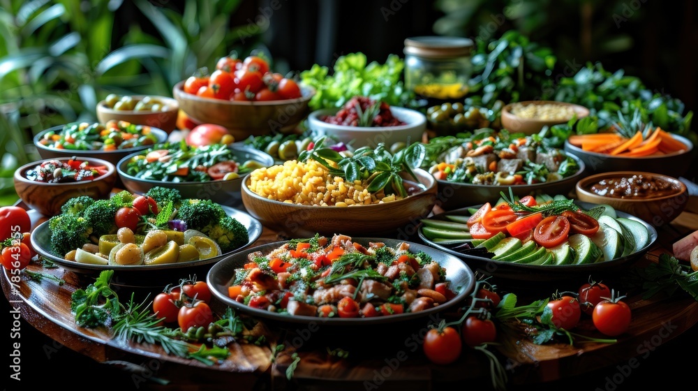 Food Table Healthy Delicious Organic