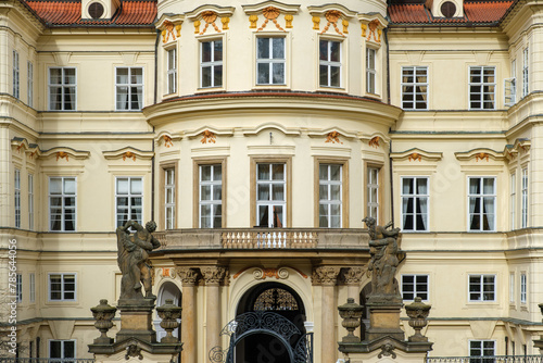 Embassy with balcony of the Federal Republic of Germany in Prague