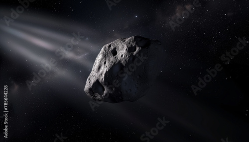 an asteroid in space