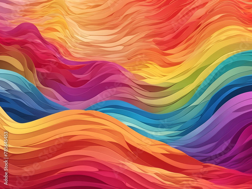 Colourful rainbow wave pattern background design for abstract projects and artistic concept design.