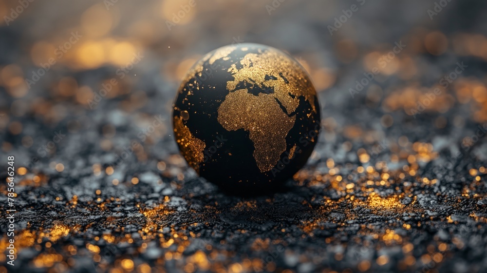 black and gold globe black and gold globe