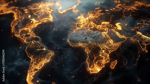 Fototapeta Naklejka Na Ścianę i Meble -  black and gold globe