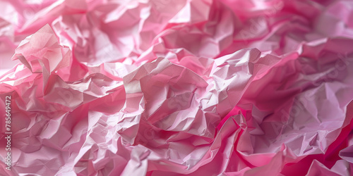 Crumpled Pink Paper Texture Background for Creative Design