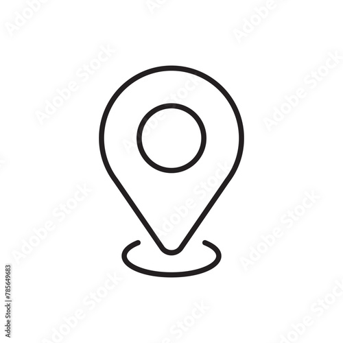 Destination point vector icon. Location in map tag flat sign design. Navigation icon. Position mark sign. Geo location point icon. Geolocation flat symbol pictogram. UX UI location icon