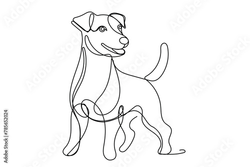 Φωτογραφία Line Art Jack Russell Terrier Portrait