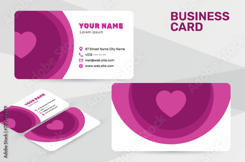 The picture shows a modern business card template. Clean and minimalistic design emphasizes the corporate identity of the company. The image reflects professionalism and elegance. photo