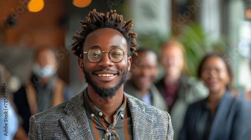 Man With Dreadlocks Smiles at Camera