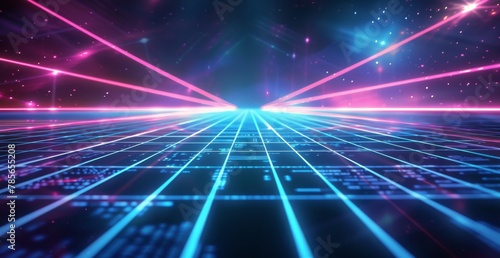 Abstract Background With Bright Lines and Stars