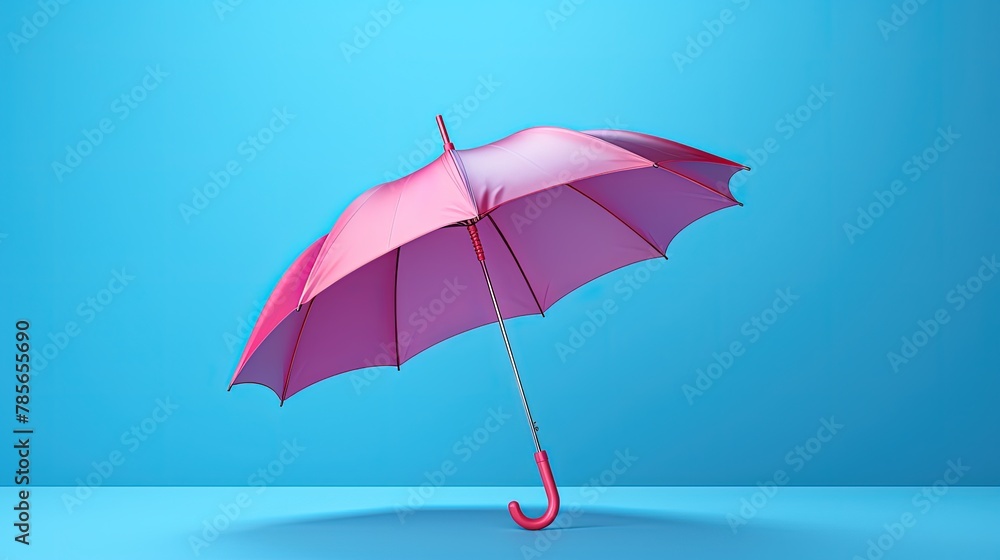  white umbrella on light pastel background