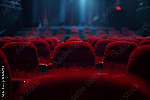 Row of Red Seats in a Theater
