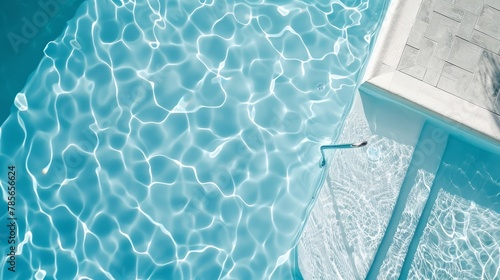 Swimming pool top view photo