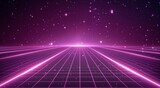 Purple Background With Lines and Stars