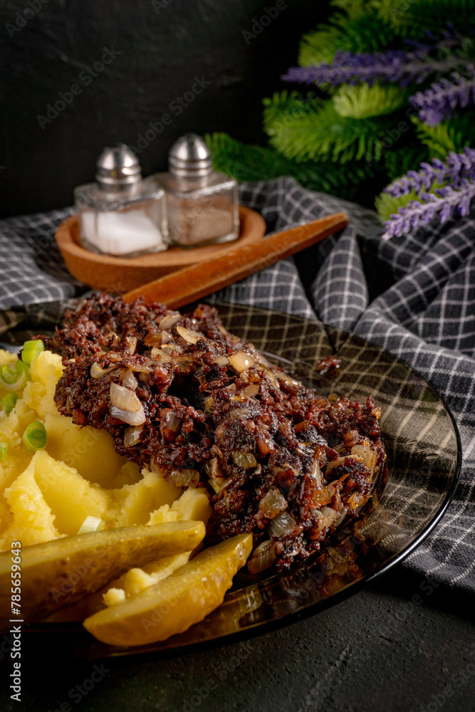 Tasty Silesian black pudding. Tasty Silesian black pudding.