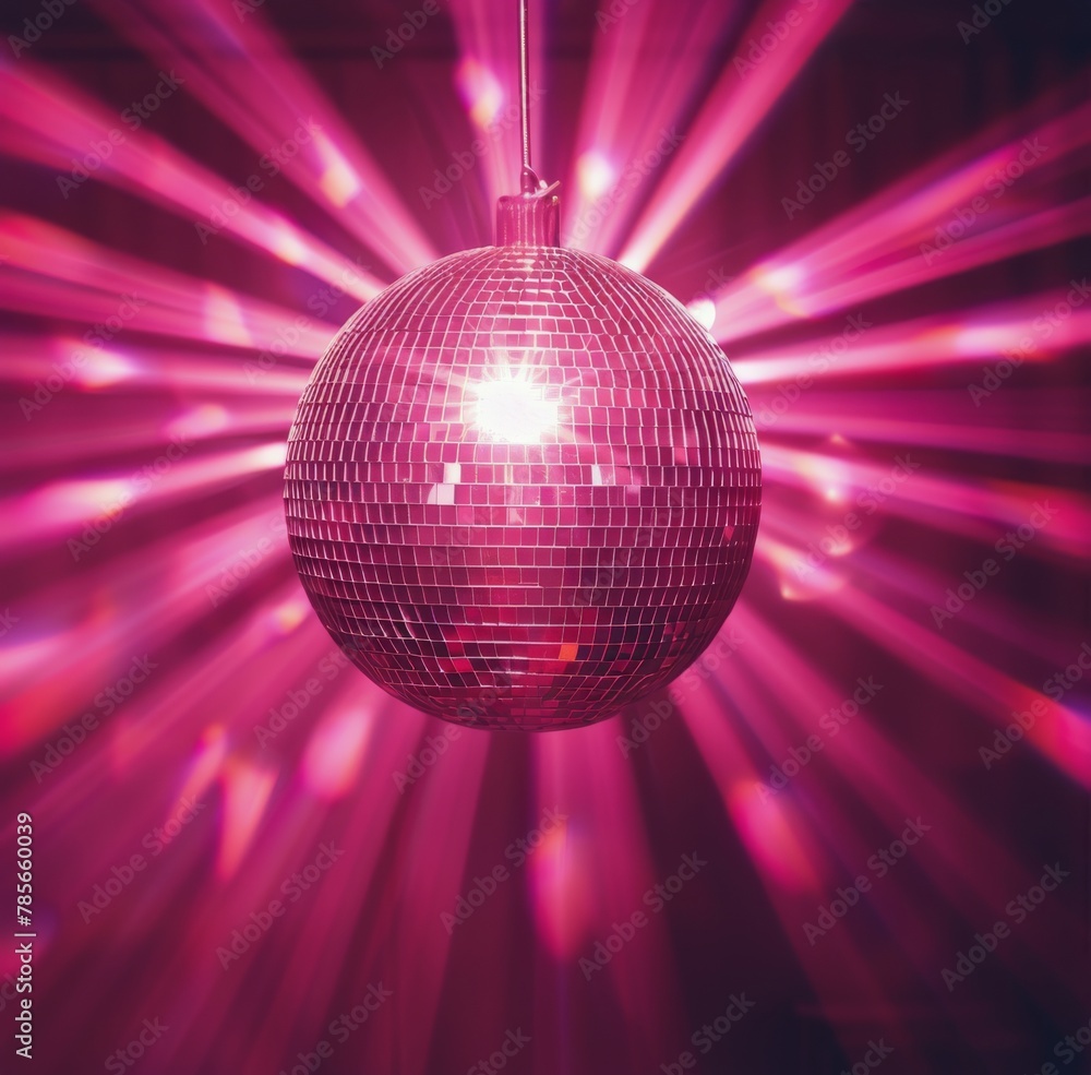 Obraz premium Disco Ball Reflecting Bright Lights