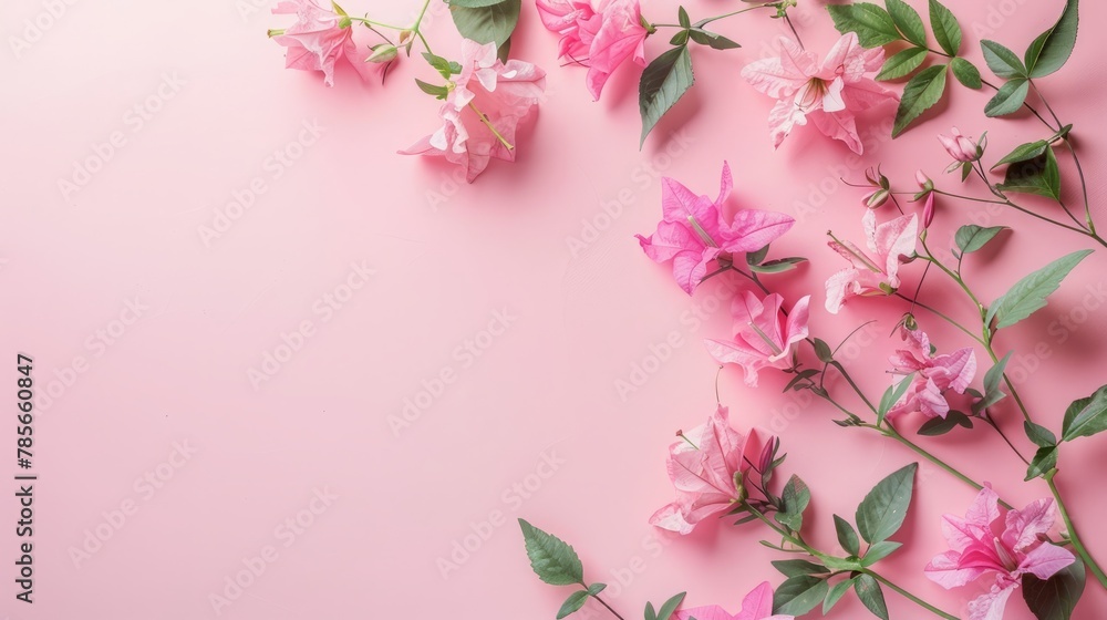 Fototapeta premium Summer wildflowers on pastel background