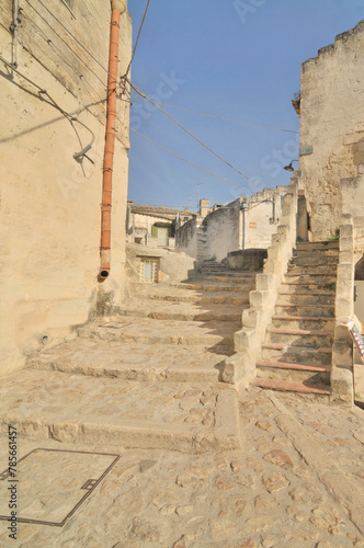 Stairs in the Italian city of Matera, where the James Bond movie no time to die  was shot