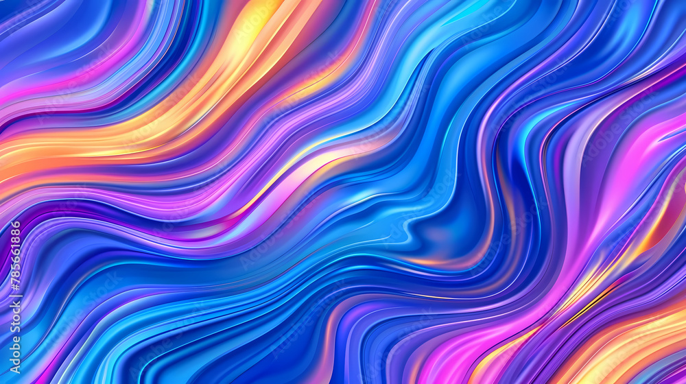Abstract Colorful Wavy Pattern Design