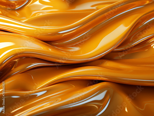 Golden waves texture with smooth shiny surfaces