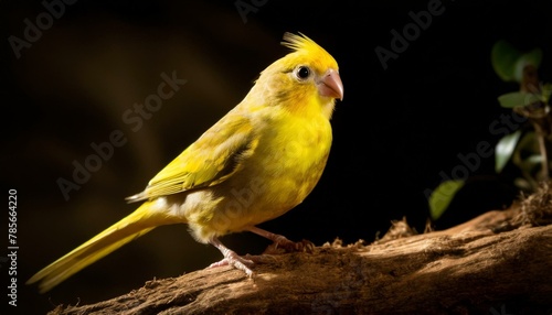 The yellow canary is vigorous and irritable. Generative AI