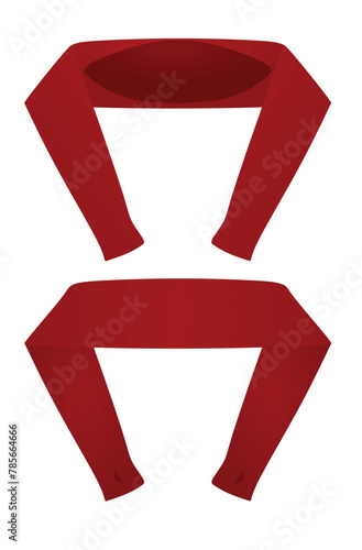 Red sleeve gloves. vector illustration