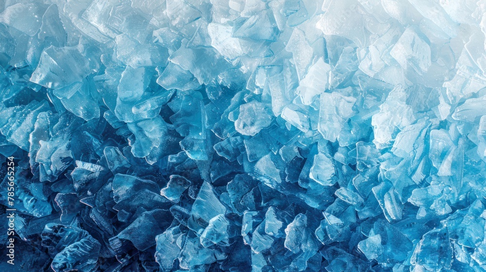 Obraz premium Abstract gradient textured blue ice background illustration. Creative futuristic geometry print. For poster, cover, wallpaper, presentation, banner