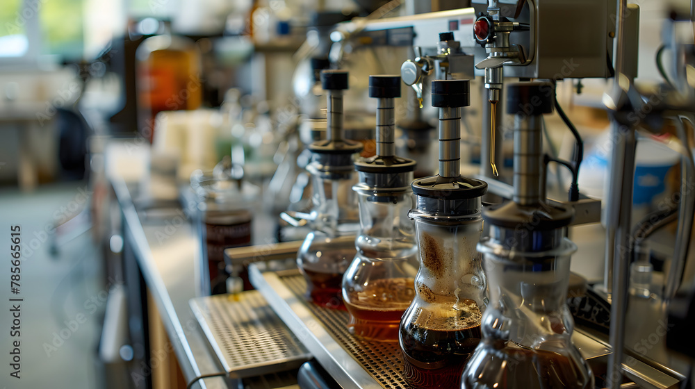 A coffee lab offering a scientific approach to coffee with equipment for precision brewing experiments with coffee flavors and textures and educational sessions on the chemistry of coffee.