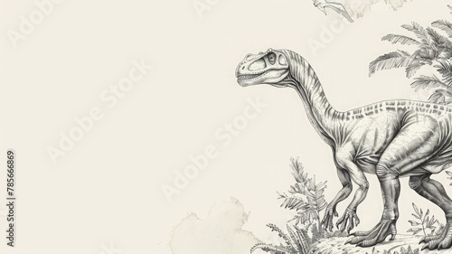 drawings of dinosaurs and ancient reptiles