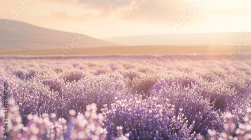 Field lavender landscape, summer background