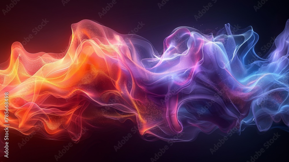 Mesmerizing Dance of Colorful Abstract Waves in Digital Artistry Mesmerizing Dance of Colorful Abstract Waves in Digital Artistry