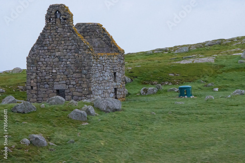 Church ruins on Dalkey Island, near Dublin, Ireland