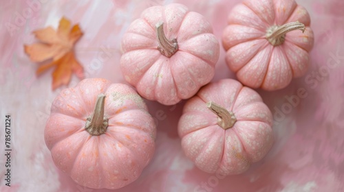 Pumpkin vegetable top view on the pastel background