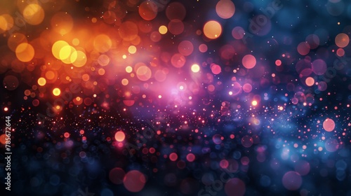 Blurry Colorful Lights on Dark Background