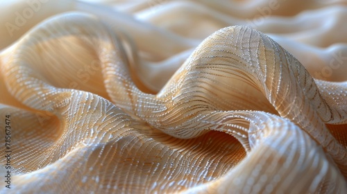 Close Up View of White Fabric