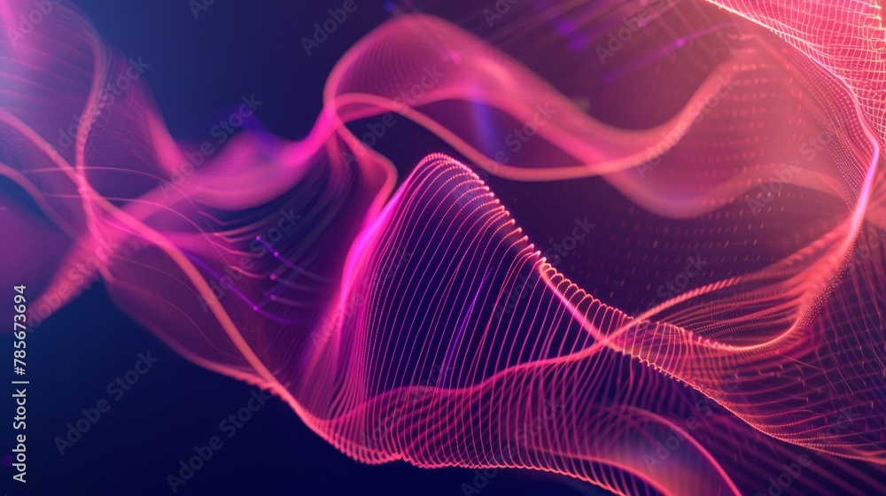 Fototapeta premium Energetic lines and shapes in motion AI generated illustration