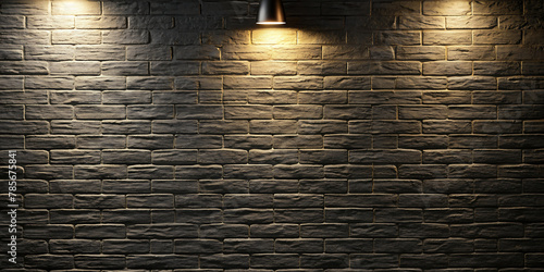 brick wall with spotlight
