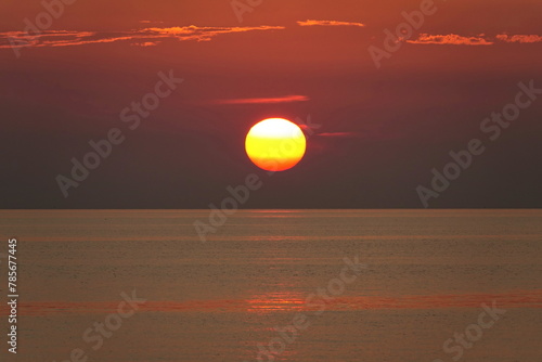 Sonnenuntergang bei Umag in Istrien photo